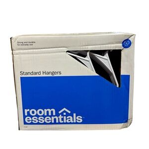 Room Essentials Notched Hangers - White 50ct New in Box